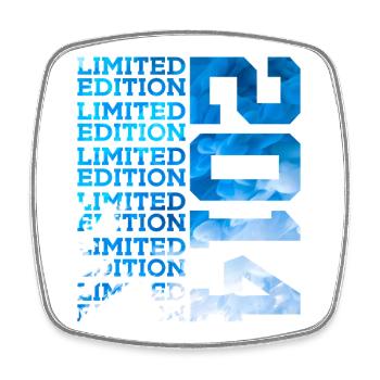 LIMITED EDITION 2014 12 JAHRE 12. GEBURTSTAG - Viereckiger Kühlschrankmagnet - Weiß - Vorne