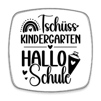 Hello School – School Child 2026 - First Day of School - Square fridge magnet - white - Front