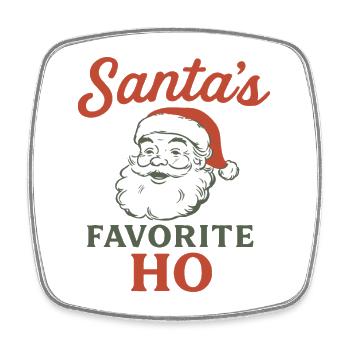L’humour de Noël Ho Funny préféré du Père Noël - Magnet carré - blanc - Devant