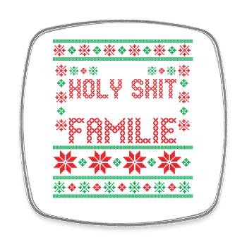 Weihnachtsmann Weihnachtszeit Weihnachts - Viereckiger Kühlschrankmagnet - Weiß - Vorne