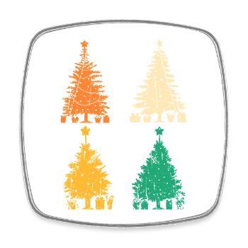 Weihnachtsmann Weihnachtsbaum Weihnachten - Viereckiger Kühlschrankmagnet - Weiß - Vorne