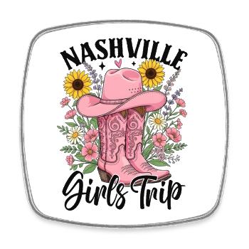 Girls Trip Nashville - Viereckiger Kühlschrankmagnet - Weiß - Vorne