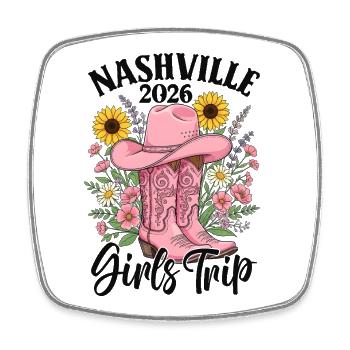 Girls Trip Nashville 2026 - Viereckiger Kühlschrankmagnet - Weiß - Vorne