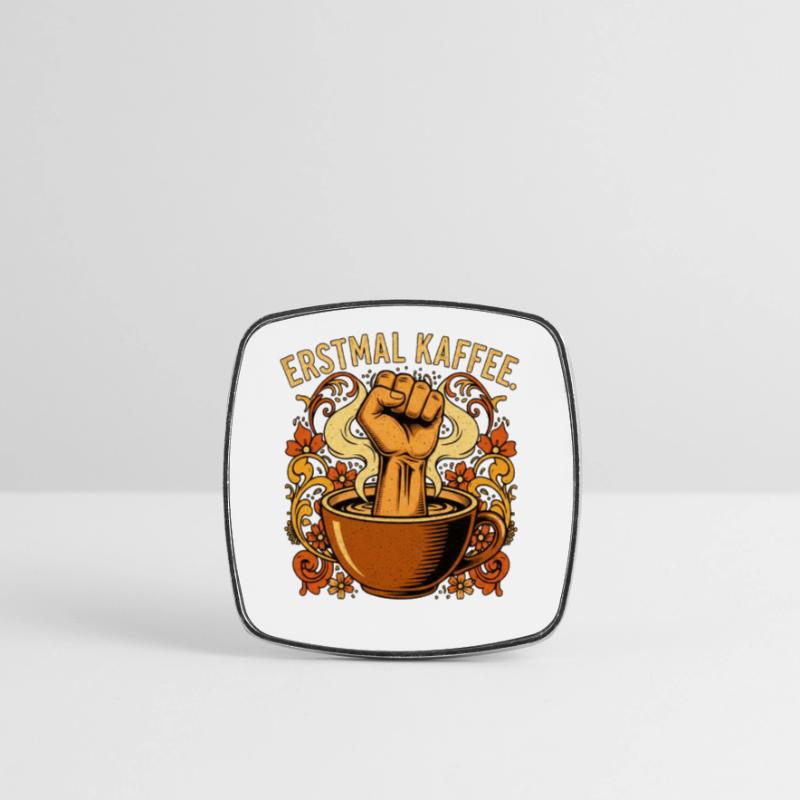 First Coffee Faust Statement Square fridge magnet