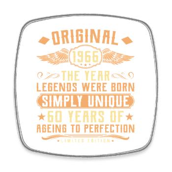 Original 1966 Vintage Légende 60ème Anniversaire - Magnet carré - blanc - Devant