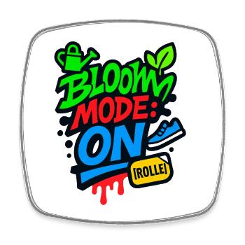 Bloom Mode On Streetwear Look Now Bloom - Square fridge magnet - white - Front