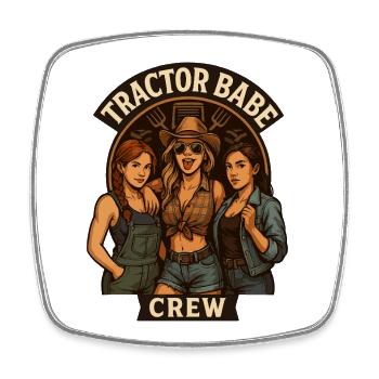 Équipe de Tracteurs Femmes Fermières Fierté - Magnet carré - blanc - Devant