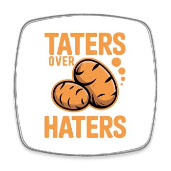Tatters Over Haters Kartoffel - Viereckiger Kühlschrankmagnet - Weiß - Vorne