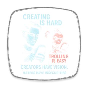 Social Media Creator Shirt Influencer Creators - Viereckiger Kühlschrankmagnet - Weiß - Vorne