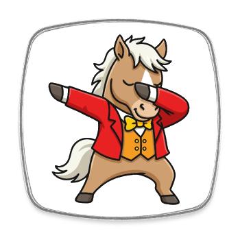 Année du Cheval 2026 – Nouvel An chinois pour K - Magnet carré - blanc - Devant