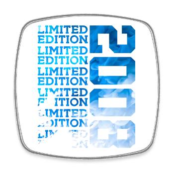 LIMITED EDITION 2008 18 YEARS 18TH BIRTHDAY - Square fridge magnet - white - Front