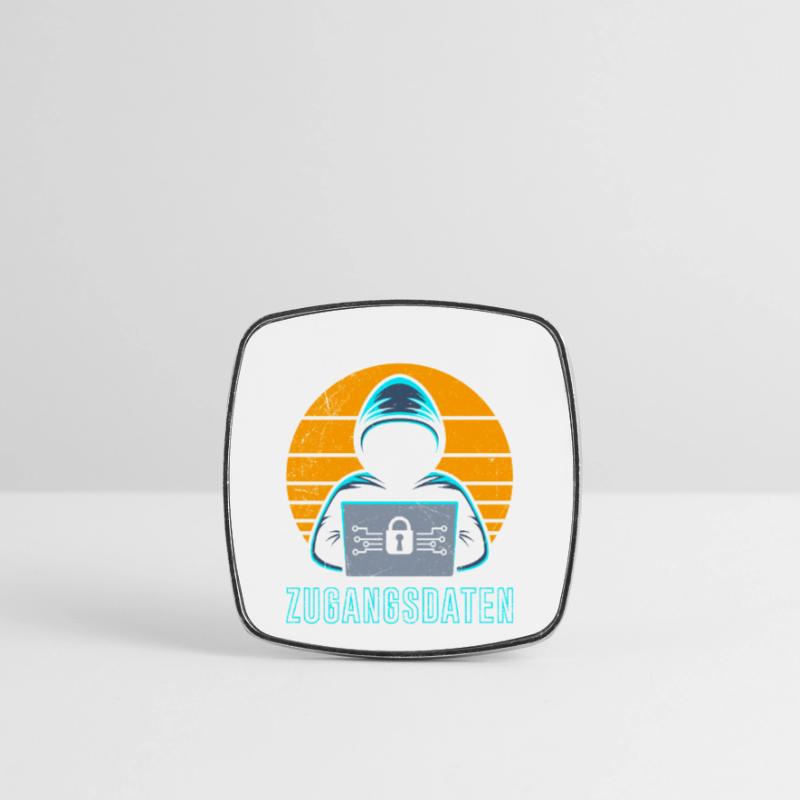 Science Coder BIN DER HERR DEINER ZUGANGSDATEN Viereckiger Kühlschrankmagnet