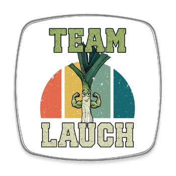 Gewichtheber TEAM LAUCH Lustiges - Viereckiger Kühlschrankmagnet - Weiß - Vorne