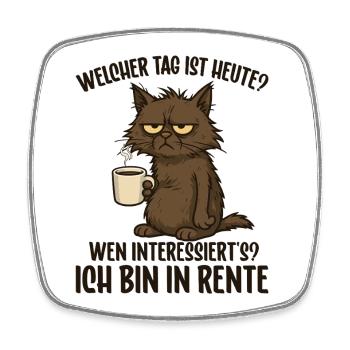 Rente Rentner Rentnerin Renteneintritt lustig - Viereckiger Kühlschrankmagnet - Weiß - Vorne