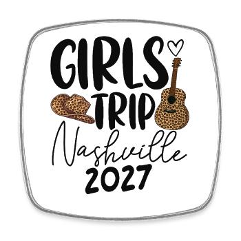 Girls Trip Nashville 2027 - Viereckiger Kühlschrankmagnet - Weiß - Vorne