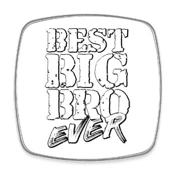 big bro - Viereckiger Kühlschrankmagnet - Weiß - Vorne