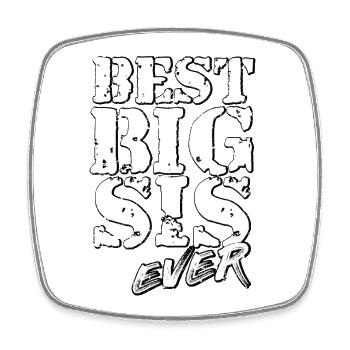 sister - Square fridge magnet - white - Front