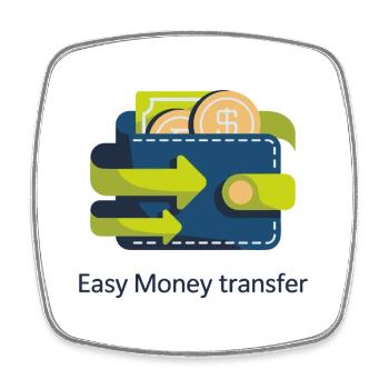 Cash Flow Wallet Icon - Square fridge magnet - white - Front