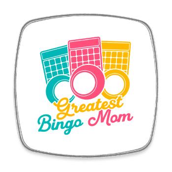 Bingo Game Greatest Bingo Mom Bingo - Magnet carré - blanc - Devant