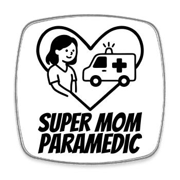Super Mama Sanitäterin – Rettung Herz - Viereckiger Kühlschrankmagnet - Weiß - Vorne