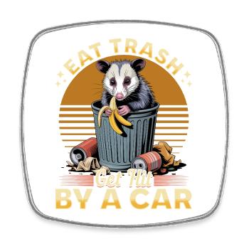 Funny Opossum - Square fridge magnet - white - Front