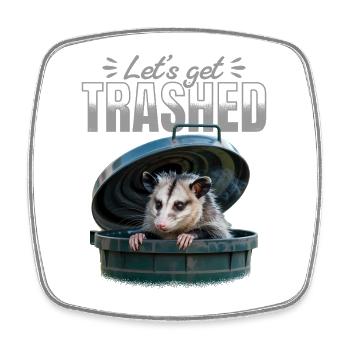 Funny Opossum - Square fridge magnet - white - Front