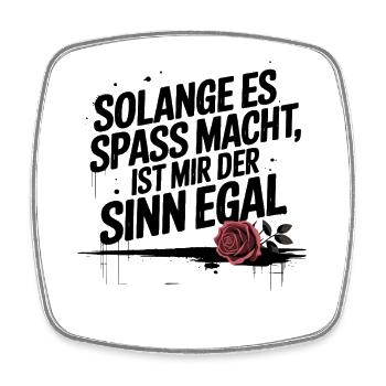 Red Rose Romantic Floral Motif Love Botany - Square fridge magnet - white - Front