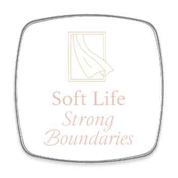 Calm is rebellion. Soft Life Self Care - Square fridge magnet - white - Front