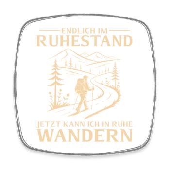 Rentner in Ruhe Wandern - Ruhestand - Viereckiger Kühlschrankmagnet - Weiß - Vorne