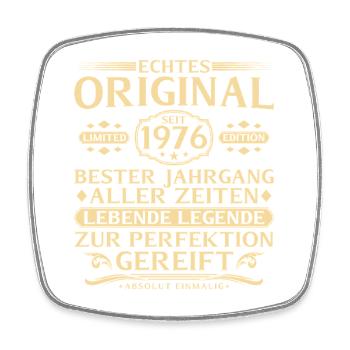 50th birthday Real original since 1976 - Square fridge magnet - white - Front