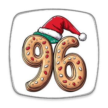 96 Biscuit Noël - Magnet carré - blanc - Devant