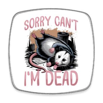 Funny Opossum - Viereckiger Kühlschrankmagnet - Weiß - Vorne