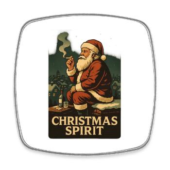 christmas spirit - Square fridge magnet - white - Front