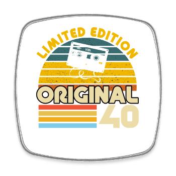 40 Ans Vintage Cadeau Anniversaire Rétro Original - Magnet carré - blanc - Devant