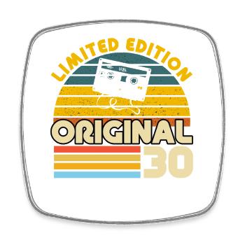 30 Ans Vintage Cadeau Anniversaire Rétro Original - Magnet carré - blanc - Devant