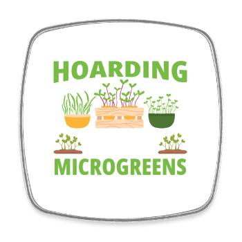 Sprout Farming Kit Microgreens Gartenzubehör - Viereckiger Kühlschrankmagnet - Weiß - Vorne