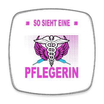 Pflegerin Geschenke Pflege Lustig Krankenpflegerin - Viereckiger Kühlschrankmagnet - Weiß - Vorne