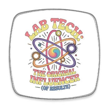 Lab Tech The Original Influencer Lab Scientist - Viereckiger Kühlschrankmagnet - Weiß - Vorne