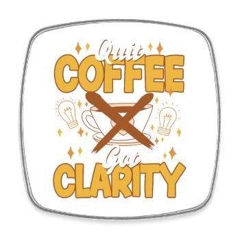 Kaffeeentzug Koffeinfrei Ex-Kaffeetrinker - Viereckiger Kühlschrankmagnet - Weiß - Vorne