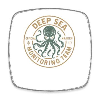 Kraken Tiefsee-Überwachungsteam Lustiger Mythos Kr - Viereckiger Kühlschrankmagnet - Weiß - Vorne