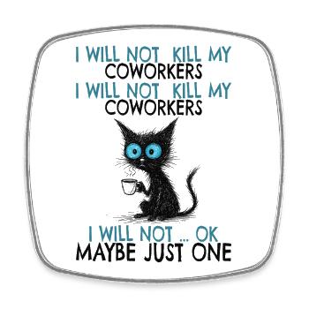 Colleague, Employee, Work, Stress, Work Stress - Square fridge magnet - white - Front