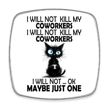 Colleague, Employee, Work, Stress, Work Stress - Square fridge magnet - white - Front