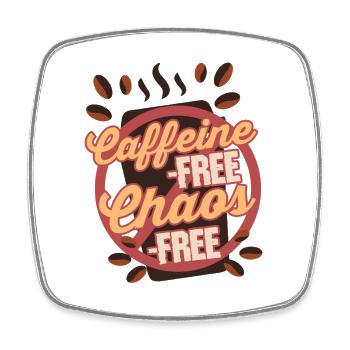 Coffee withdrawal decaffeinated ex-coffee drinker - Square fridge magnet - white - Front