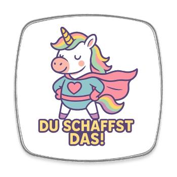 Encourager Unicorn Shirt, You Can Do It - Square fridge magnet - white - Front