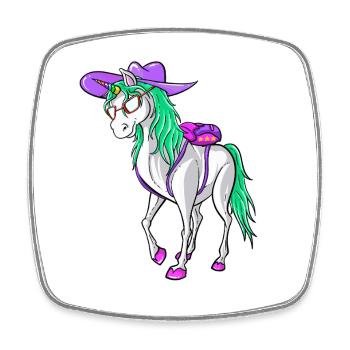 Retour à l’école 2026 Design de style licorne Tee Kids - Magnet carré - blanc - Devant