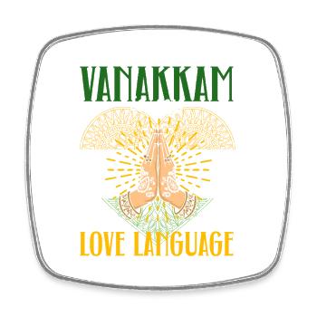 Tamil Sri Lanka Vanakkam Is My Love Language - Viereckiger Kühlschrankmagnet - Weiß - Vorne
