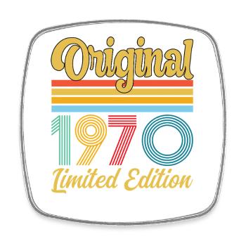 Anniversaire 1970 Original Vintage Rétro Cadeau - Magnet carré - blanc - Devant