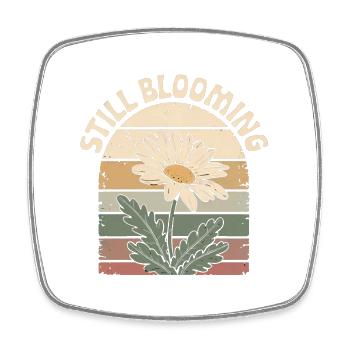 Vintage Daisy - Square fridge magnet - white - Front