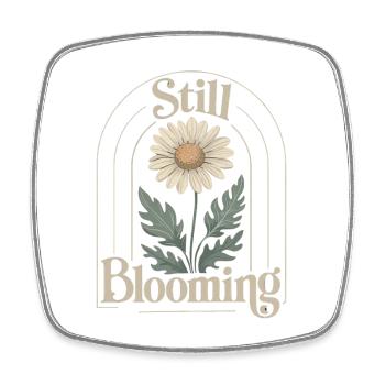 Gentle vintage daisies - Square fridge magnet - white - Front