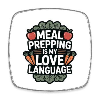 Nutritionist Meal Prepping Is My Nutritional Coach - Square fridge magnet - white - Front